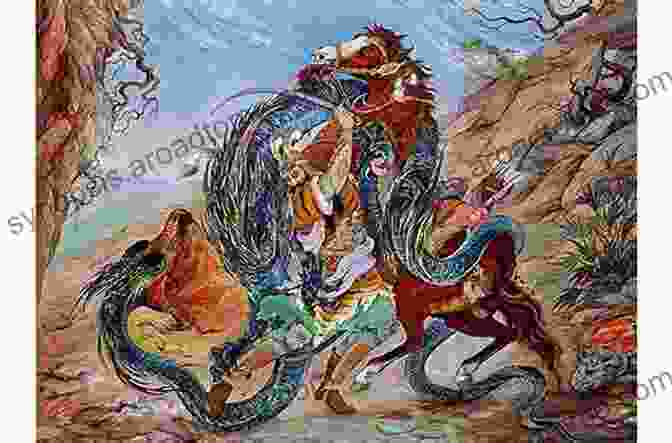 A Miniature Painting From The Shahnameh Depicting Rustam, The Legendary Persian Hero, On His Horse, Rakhsh, Slaying The Demon Div. The Ant S Gift: A Study Of The Shahnameh (Middle East Literature In Translation)