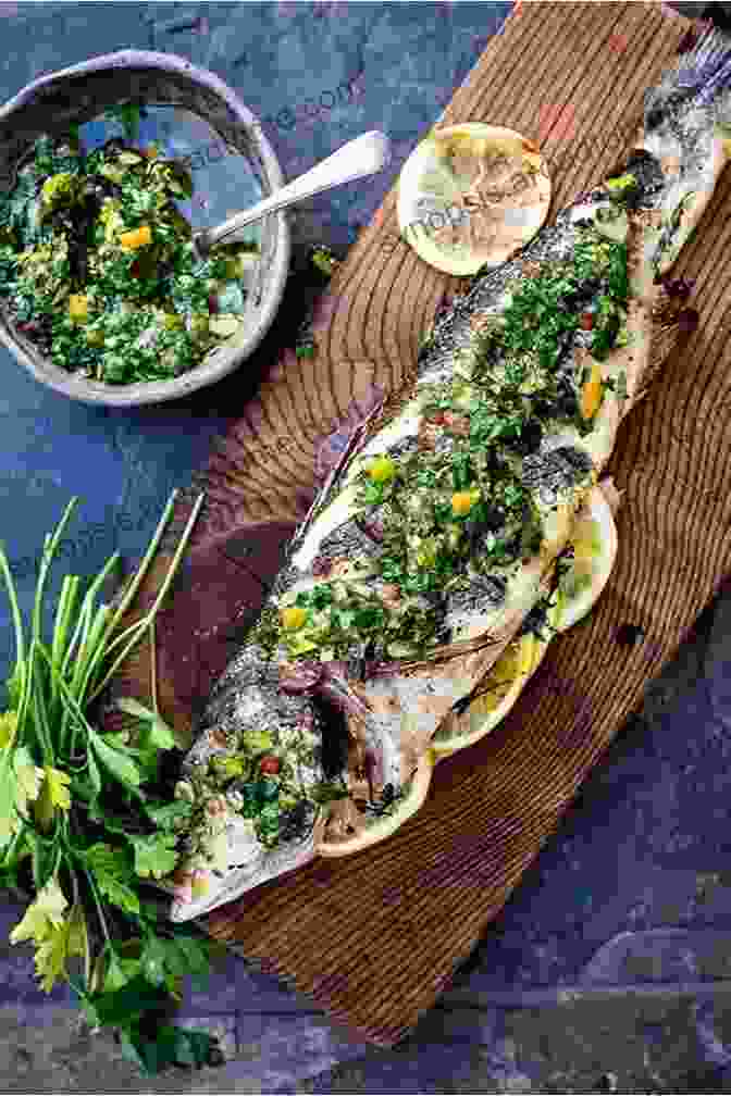 A Plate Of Grilled Mediterranean Fish With Lemon And Herbs MEDITERRANEAN RECIPES FOR A HEALTHY AND COMPLETE DIET: 200 QUICK AND EASY DISHES