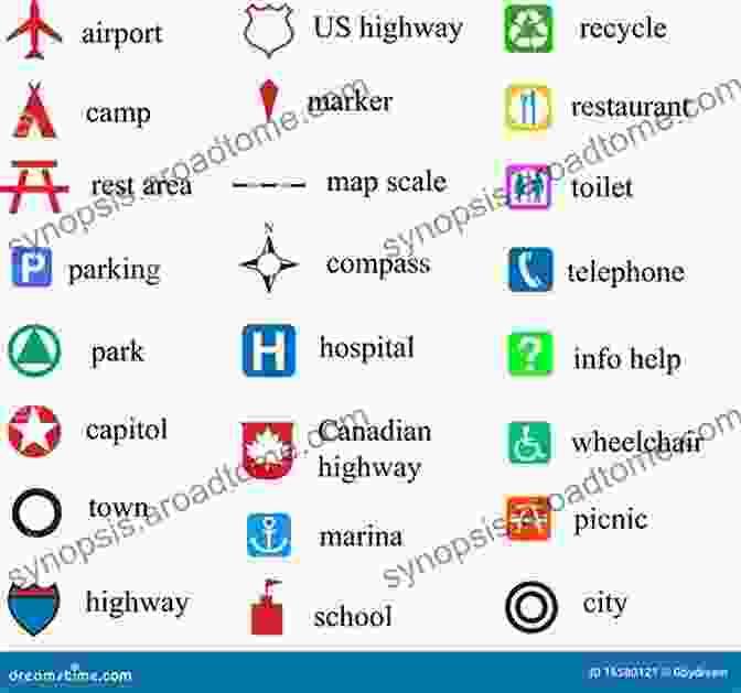 A Variety Of Map Symbols Representing Different Features On A Map Map Skills Dee Wallace