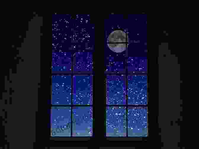 An Old House With Lights On In The Windows And A Bright Moon In The Sky Time For Bed Old House