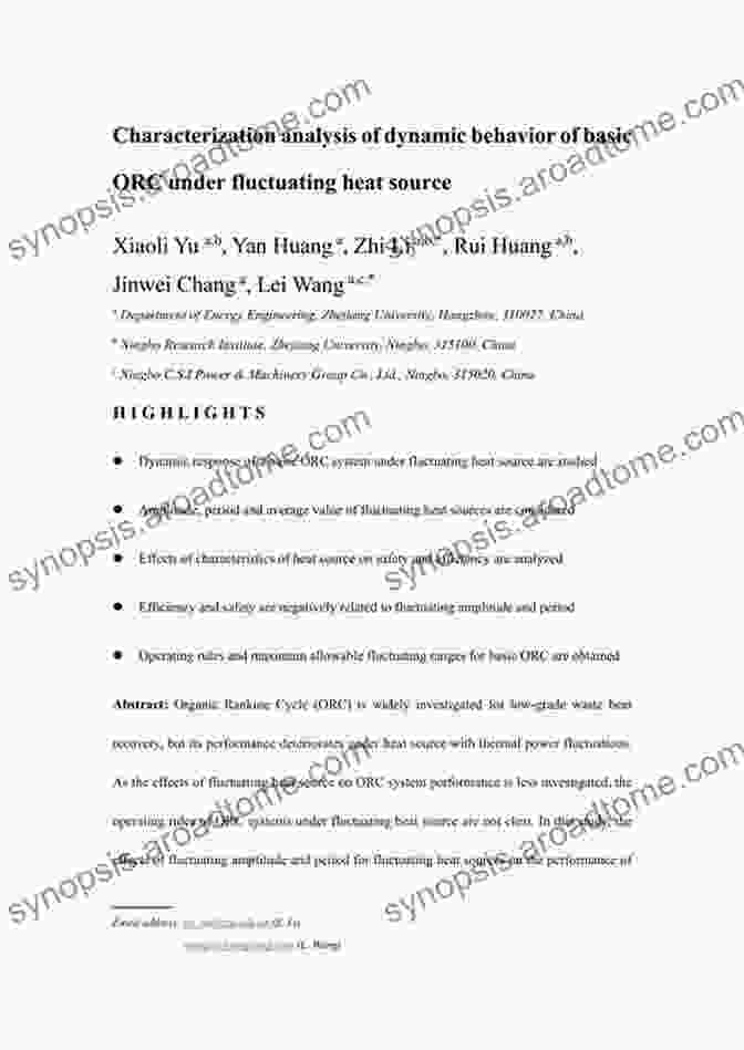 Dynamic Behavior Of ORC Systems Structural Optimization And Experimental Investigation Of The Organic Rankine Cycle For Solar Thermal Power Generation (Springer Theses)