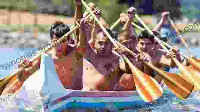 Historical Depiction Of Indigenous Sports On Olympic Islands, Featuring Canoe Races And Wrestling Matches Olympic Islands (Sports History) David Riley