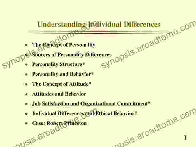 Importance Of Understanding And Appreciating Individual Differences In Personality Making Sense Of People: Detecting And Understanding Personality Differences