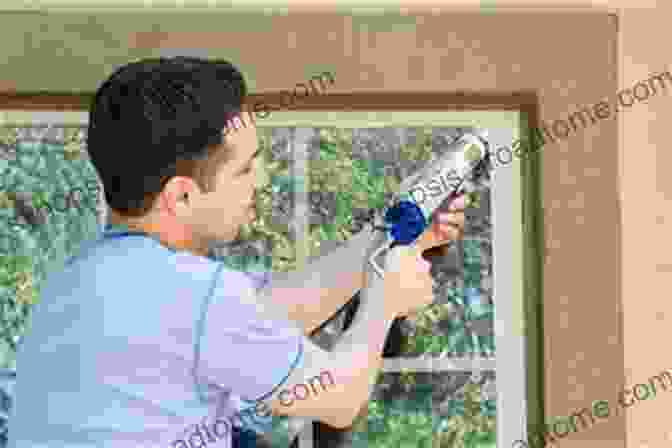 Man Sealing Air Leaks Around A Window HOW TO MAKE YOUR HOUSE ECO FRIENDLY BY THE SEASON : AKA SEASONAL HOME REPAIR CHECKLIST