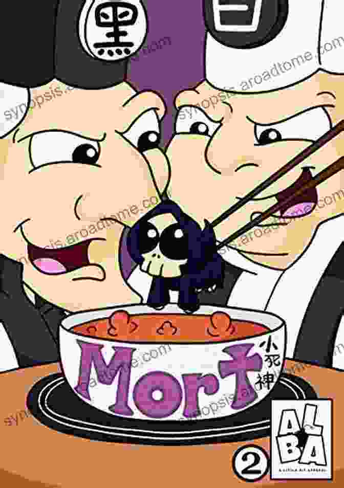 Mort In China Comic Book Cover, Featuring A Cartoonish Depiction Of A Skeleton Wearing A Traditional Chinese Robe And Holding A Calligraphy Brush Mort In China Comic Issue 4 Bilingual English Chinese (Funny Chinese Indie Comic For Kids Teens Adults Short Read):: Understanding Modern China Culture Through Comics (Final Destinations)