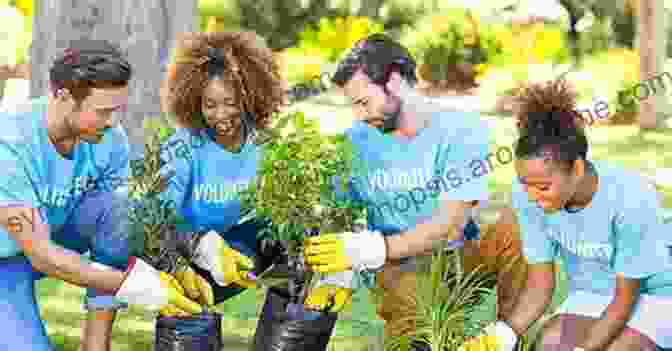 Volunteers Of Different Ages And Backgrounds Working Together In A Community Project Neighborliness: Love Like Jesus Cross Dividing Lines Transform Your Community