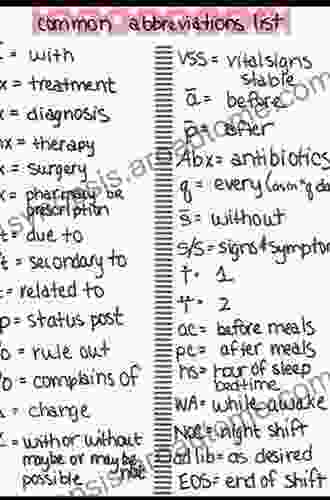 Medical Abbreviations Normal Ranges: Survival Guide (Nursing And Health Survival Guides)